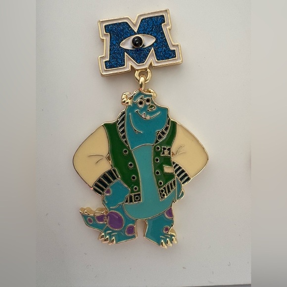 🎓 Monsters University Sulley Drop Earrings Green, Gold | Pixar x BaubleBar | NWT - Picture 3 of 4